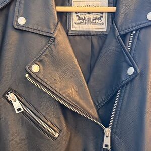Faux Leather Moto Jacket